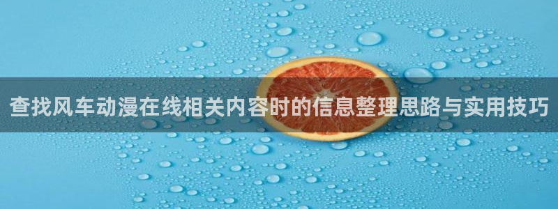 旧旧里番动漫在线观看:查找风车动漫在线相关内容时的信息整理思路与实用技巧配图